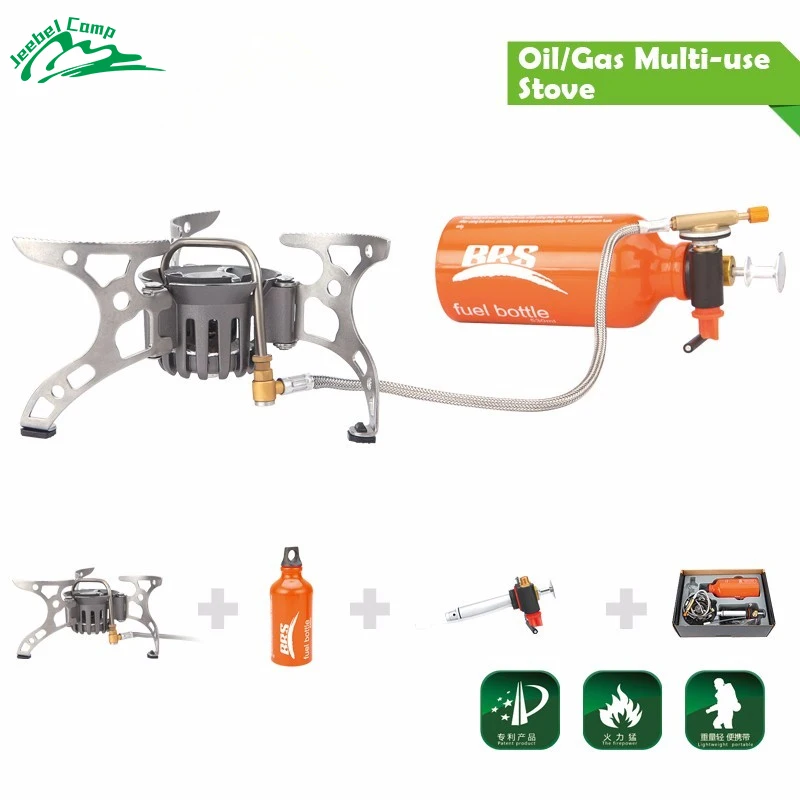 Oil/Gas Dual-Use Camping Stove Gas Burner Outdoor Cooker Picnic Cookout Split-Type Stove Hiking Equipment Butane Blaze BRS-8