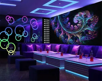 

beibehang wall papers home decor Customized colorful flower art bar KTV wall wallpaper 3d background wall papier peint mural 3d