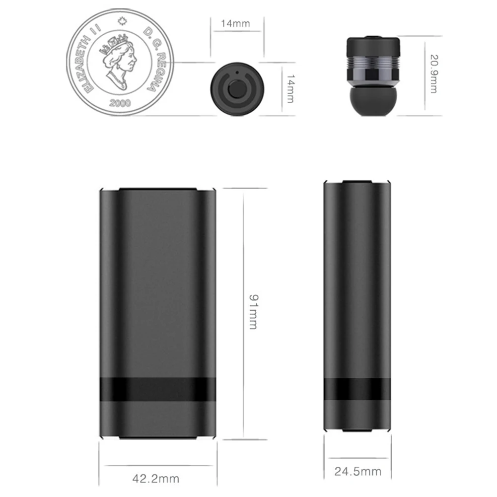

Earbuds Earphones Headset Wireless Bluetooth Twins Stereo Mini With Power Bank SGA998