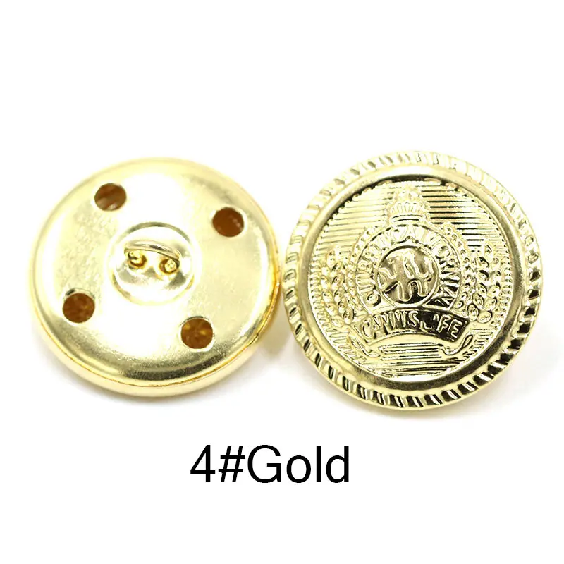 Sale 10PCS/Lot DIY Coat Golden Silvery Classic For Jeans Popular Clothing Accessories High Quality Bronze Button - Цвет: Golden 4