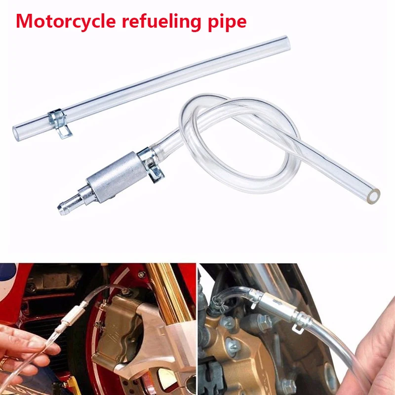 

Motorcycle Car Filling Pipe Clutch Brake Bleeder Hose Oiling Air Exhaust Tube Motorcycle special Repair Tool Aluminium Rubber