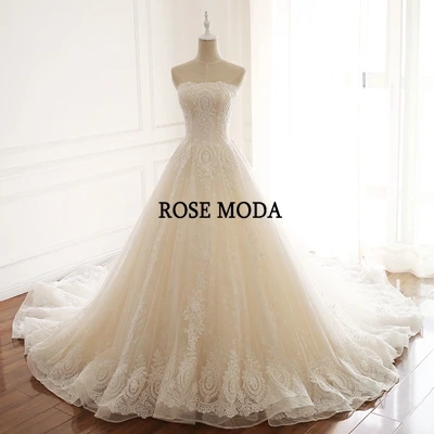 Роза Мода потрясающее кружевное свадебное платье Принцесса Свадебное бальное платье с 3D цветами реальные фотографии - Цвет: same as photo
