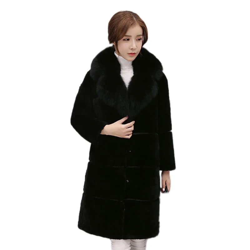 Les Fourrure Imitation Tondre Manteaux De Renard Fausse Femmes gris Moyen L'excellence Nouvelle Noir 2017 Moutons Hiver Veste En tO0IIA