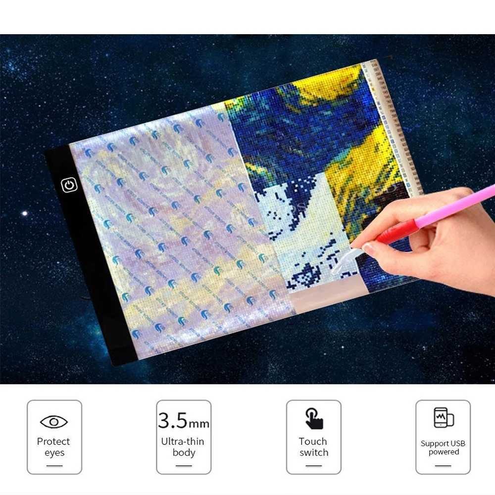 light pad diamond painting Accessories Digital Tablet A4 LED Artist Thin Art Stencil Drawing Board Light Box Tracing Table Pad