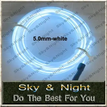 

Hight Brightness color white 5.0mm el wire-10M+3V inverter + free shipping red/pink/blue/green/yellow
