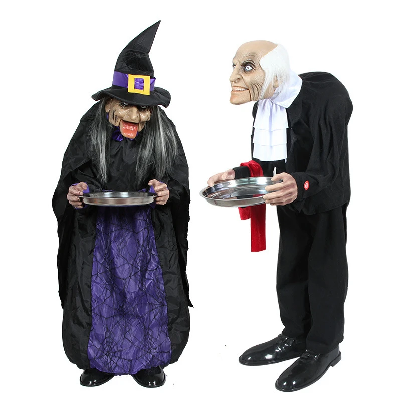 

Men/women Housekeeper Halloween Horror Decorations Props Home Door Bar Club Ornaments Scary Haunted House Prank Decoration Prop