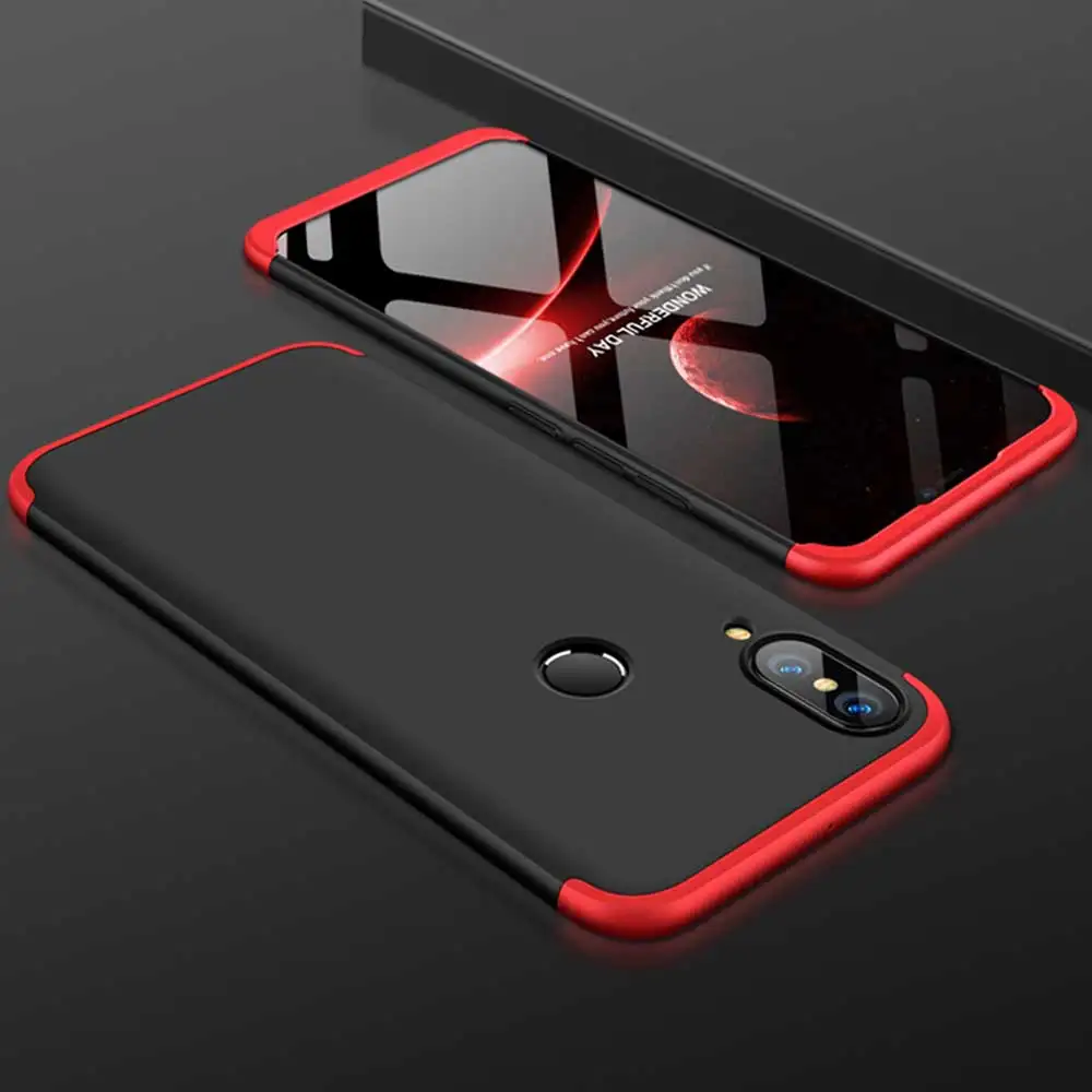 

For Huawei P20 Lite Shockproof 3 in 1 PC Back Cover Nova 3E Anti-knock Phone Bags Cases For Huawei P20 lite Cover Luxury Case
