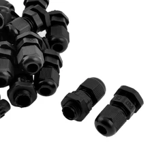 Стиль 30 шт. PG7 водонепроницаемый разъем сальника черный для 4-7 мм диаметр кабеля