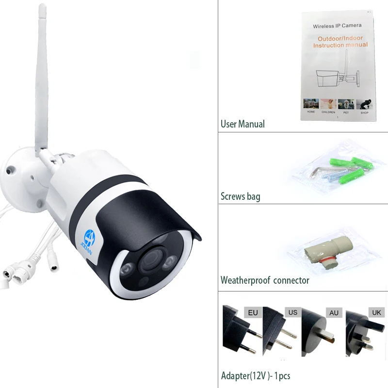 JOOAN камера видеонаблюдения wifi 1080P камеры видеонаблюдения ip камера P2P CCTV пулевидная камера наруэного наблюдения с MiscroSD слот для карт памяти Max 64G