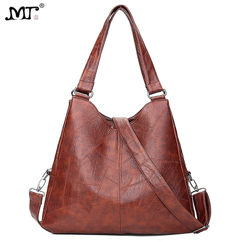 

MJ Fashion Women Handbags High Quality Female Hobos Shoulder Bags Vintage Solid PU Leather Ladies Totes Large Messenger Bag
