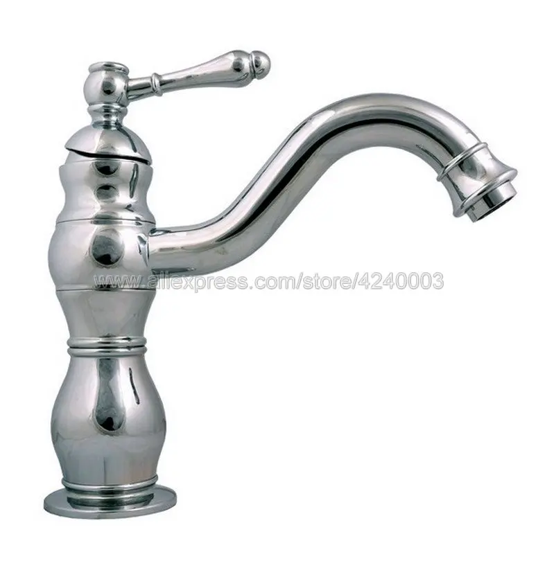 

Basin Faucets Modern Chrome Bathroom Faucet Single Hole Cold and Hot Water Tap Basin Faucet Mixer Taps Kcy005