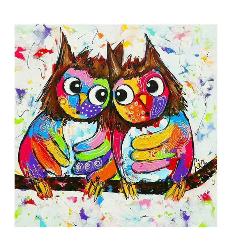 

Diamond Painting Full Square Cartoon Owl 5D Diamond Embroidery Cartoon Crafts 5D Diamond Mosaic Home Decoration Christmas gift