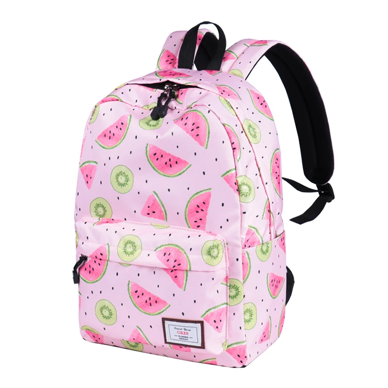 Las nuevas mujeres de ciker mochila impermeable fresco lindo sandía impresión Mochilas y bolsas para el colegio mochilas para adolescentes Niñas mochilas Las nuevas mujeres de ciker mochila impermeable fresco lindo sandía impresión Mochilas y bolsas para el colegio mochilas para adolescentes Niñas mochilas