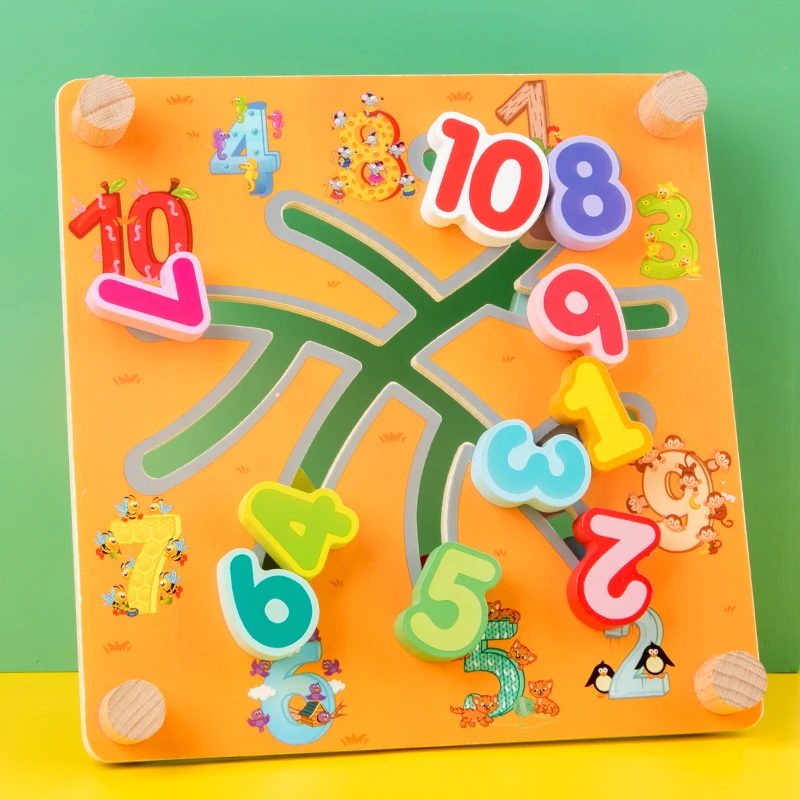 

Kids Toys Montessori Wooden Toys Maze Slide Puzzle Jigsaw Board Animal Digital Shape Match Early Educational Toys For Children