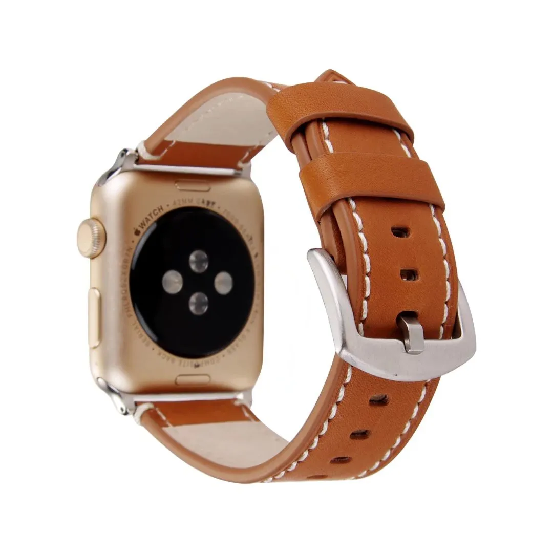 5 цветов Теплые ремешок для Apple Watch Пояса из натуральной кожи ремень серии 1 2 3 группа 42 мм 38 мм металлической пряжкой Замена браслет