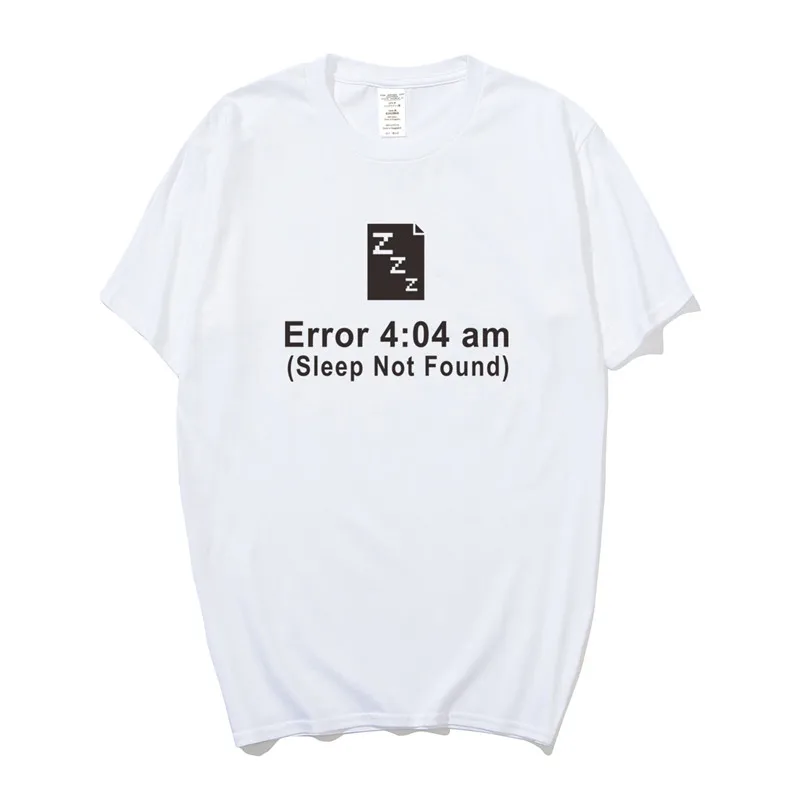 Футболка мужская с коротким рукавом и надписью Sleep Not Found it|Футболки| |