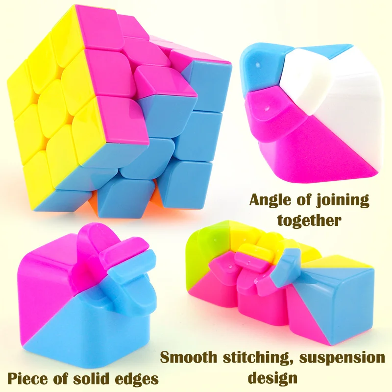 2*2*2 3*3*3 4*4*4 5*5*5 волшебный куб WarriorW Cubo скоростные кубики 4 шт. набор Головоломка Куб плавно часы-кольцо с крышкой игрушки Детские подарки 8443