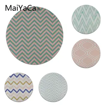 

MaiYaCa Simple Design Double Line Twists and Turns Round Mouse pad PC Computer mat Size for 20x20cm and 22x22cm Cool Mouse Pads