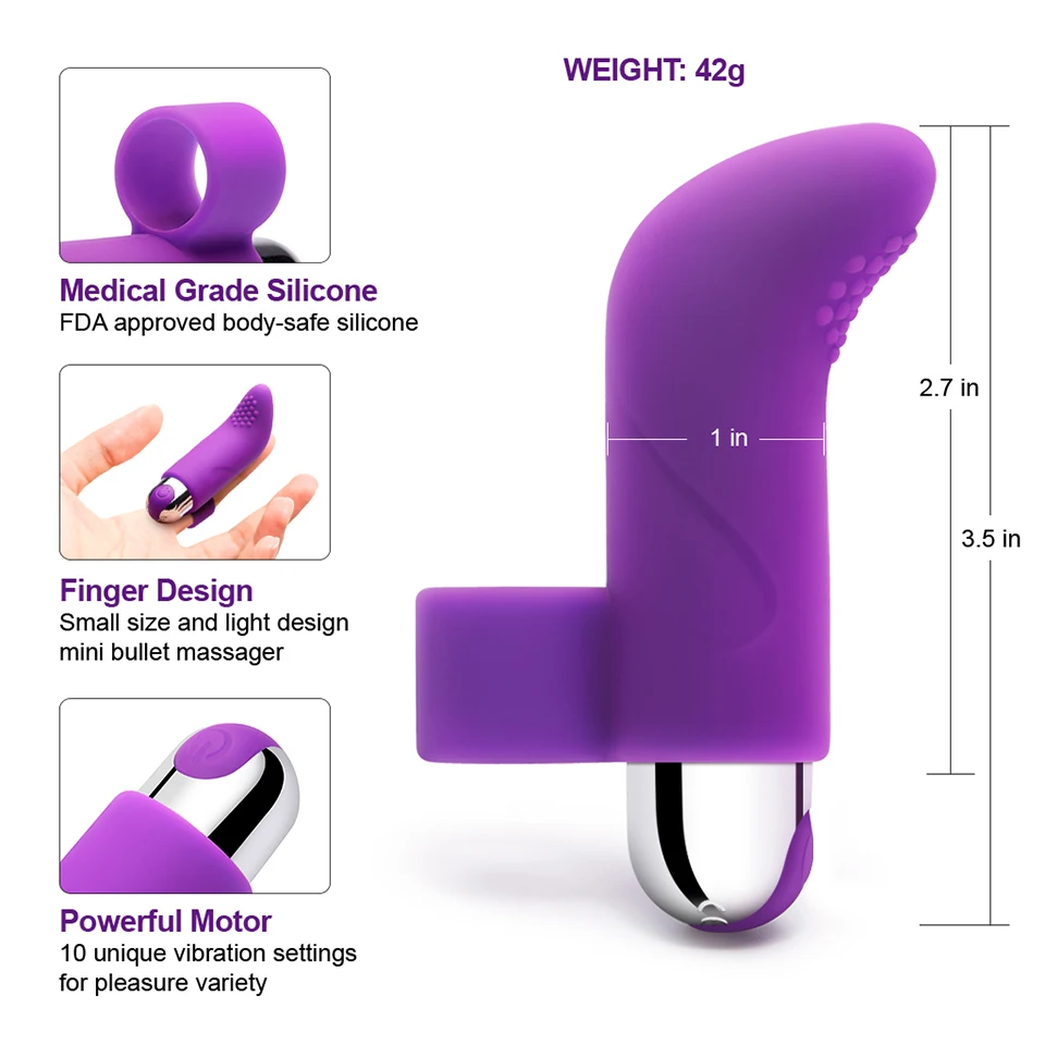 Luvkis мини вибратор для пальцев G Spot Bullet Вибратор секс игрушка женщин эротический