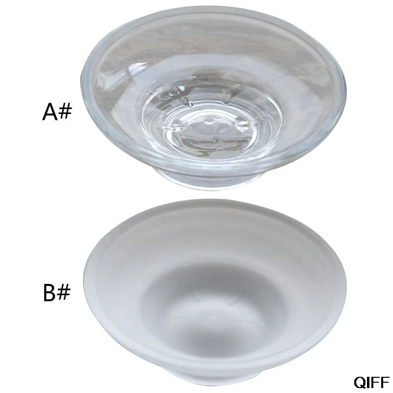 

Drop Ship&Wholesale Soap Dish Round Glass Storage Box Clear Holder Accessories For Shower Bathroom Hotel June 25