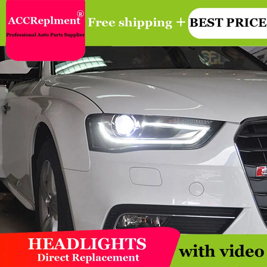 Автомобильный Стайлинг для Audi A4 фары 2013-2016 высокая конфигурация B9 светодиодный DRL