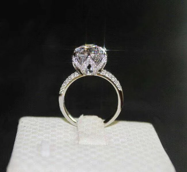 

CAR008 Free shipping! Luxury 4 carat 10MM Simulated Synthetic Gem rings for women exaggerated rings