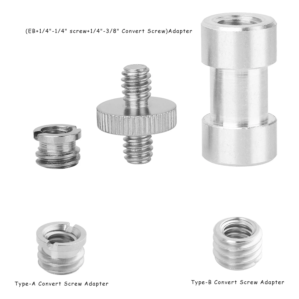 

New 5 Pcs 1/4" to 3/8" Convert Screw Adapter for Tripod Monopod and Camera Accessories Screw Adapter High Quality
