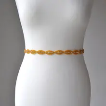 MissRDress Ручной работы Бусины свадебный пояс, лента хрустальный свадебный пояс стразы свадебный пояс женские вечерние платья JK882