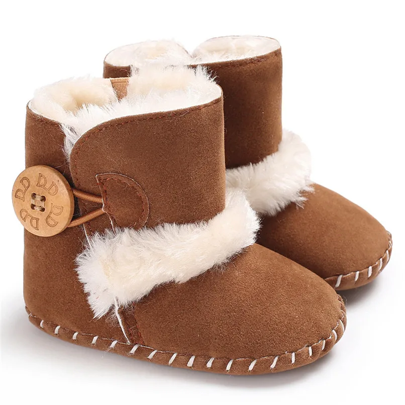 1 пара, ботинки для новорожденных девочек, сохраняющие тепло зимние ботинки для малышей на мягкой подошве с пряжкой и пуговицами, зимние ботинки, зимняя обувь, детские сапоги,# L5