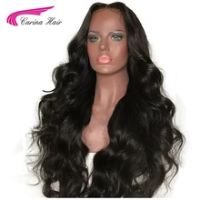 Carina Brazilian Remy Human Hair Body Wave Lace Front Human Hair Wigs With Baby Hair Around Cap Middle Part Pre-Plucked Hairline