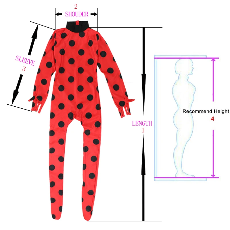 old lady costume Fantasia Kids Adult Lady Bug Costumes Girls Women Child Spandex Ladybug Costume Jumpsuit Fancy Halloween Cosplay Marinette Wig anime maid outfit