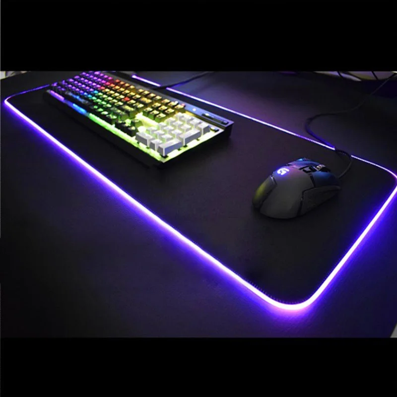 

900X400mm glow mouse pad rgb Rubber led Luminous Gamer Mousepad Small/midium/Large For Keyboard Mice PC Desk Non slip Mat