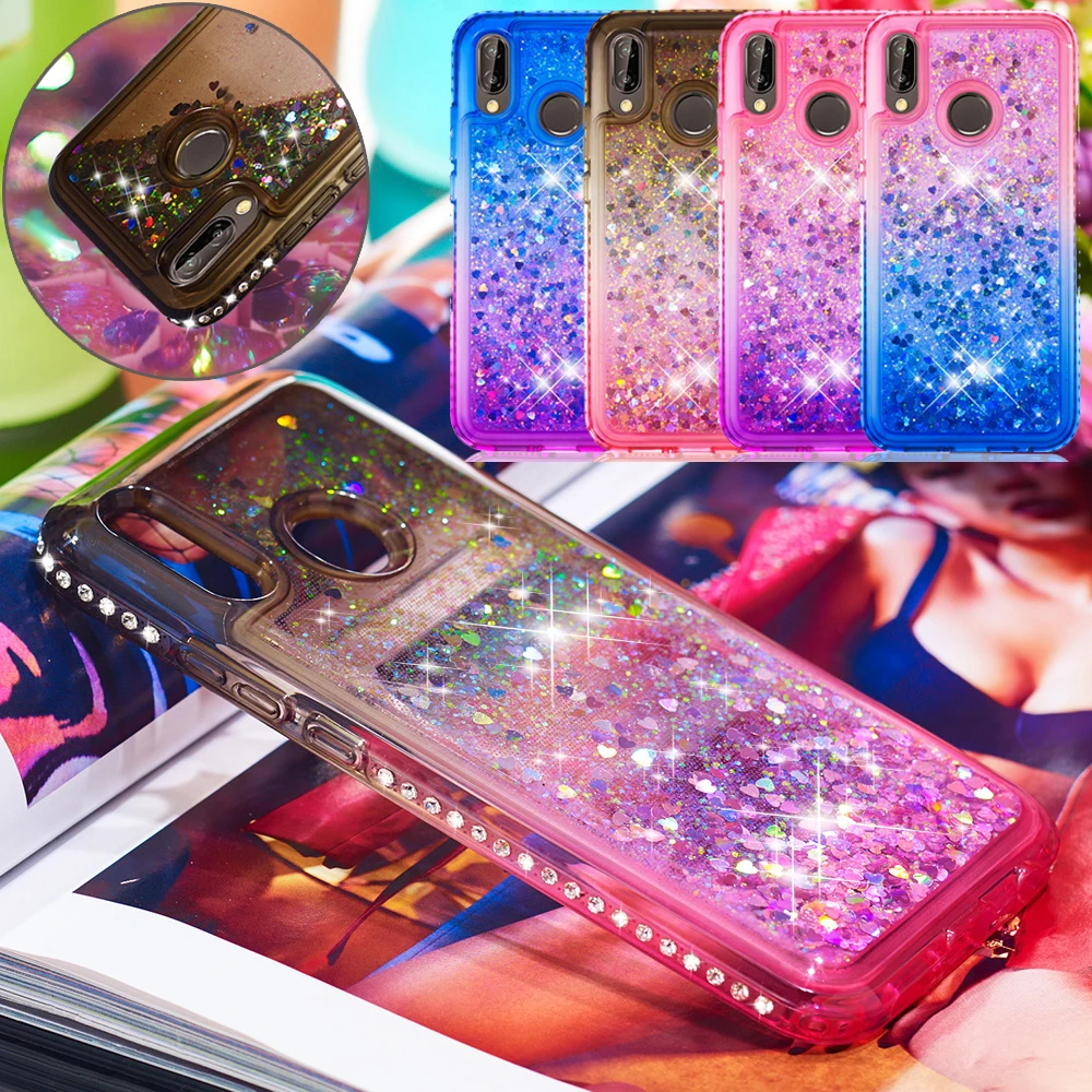 Чехол для Huawei P20 P30 P40 Mate 20 30 Pro Lite Y5 Y6 ударопрочный чехол из ТПУ со стразами