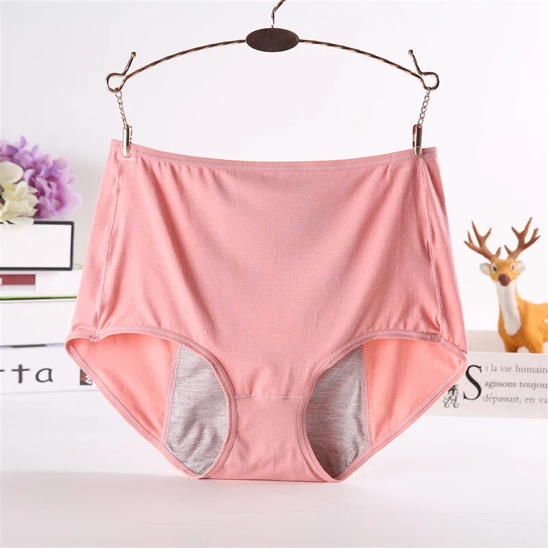 menstrual period panties women leak proof physiological women briefs cotton female underwear plus size womens under wear panties (4)
