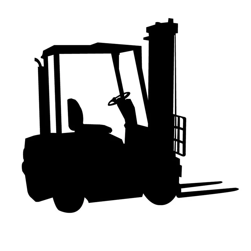 Gambar Hitam Mobil Siluet Forklift Bayi Tidur Kartun Stiker Dinding ...