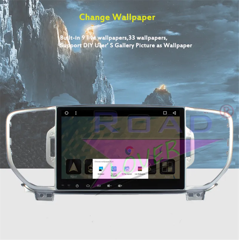 Perfect Roadlover Android 8.1 Car Multimedia Player Radio For KIA SportageR 2015 Stereo GPS Navigation Autoradio Magnitol 2 Din NO DVD 17