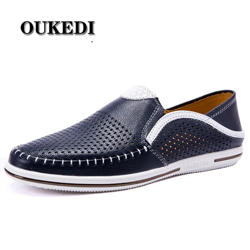 

2019 New Casual Shoes Men Leather Brand Fashion Mens Loafers Leather Designer High Quality Moccasins Summer Men Shoes Breathable
