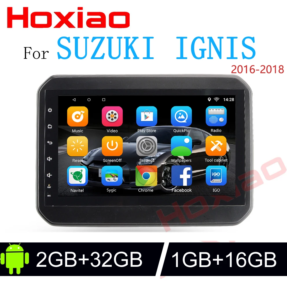 Hoxiao Android для SUZUKI IGNIS 2016 2018 GPS HD мультимедийный плеер карта навигации WIFI BT RDS без DVD MP3