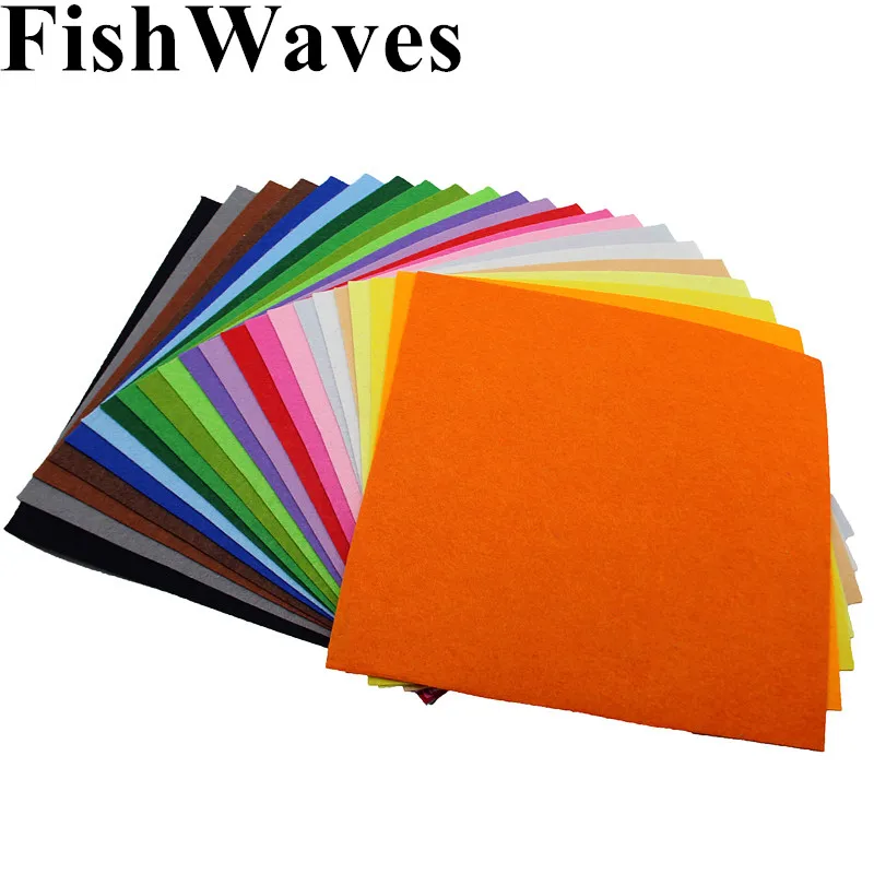 

22pcs/lot Multi Color Felt Fabric 1mm Non Woven Polyester Cloth Home Decoration Pattern Bundle For Sewing Dolls Crafts 30*30cm
