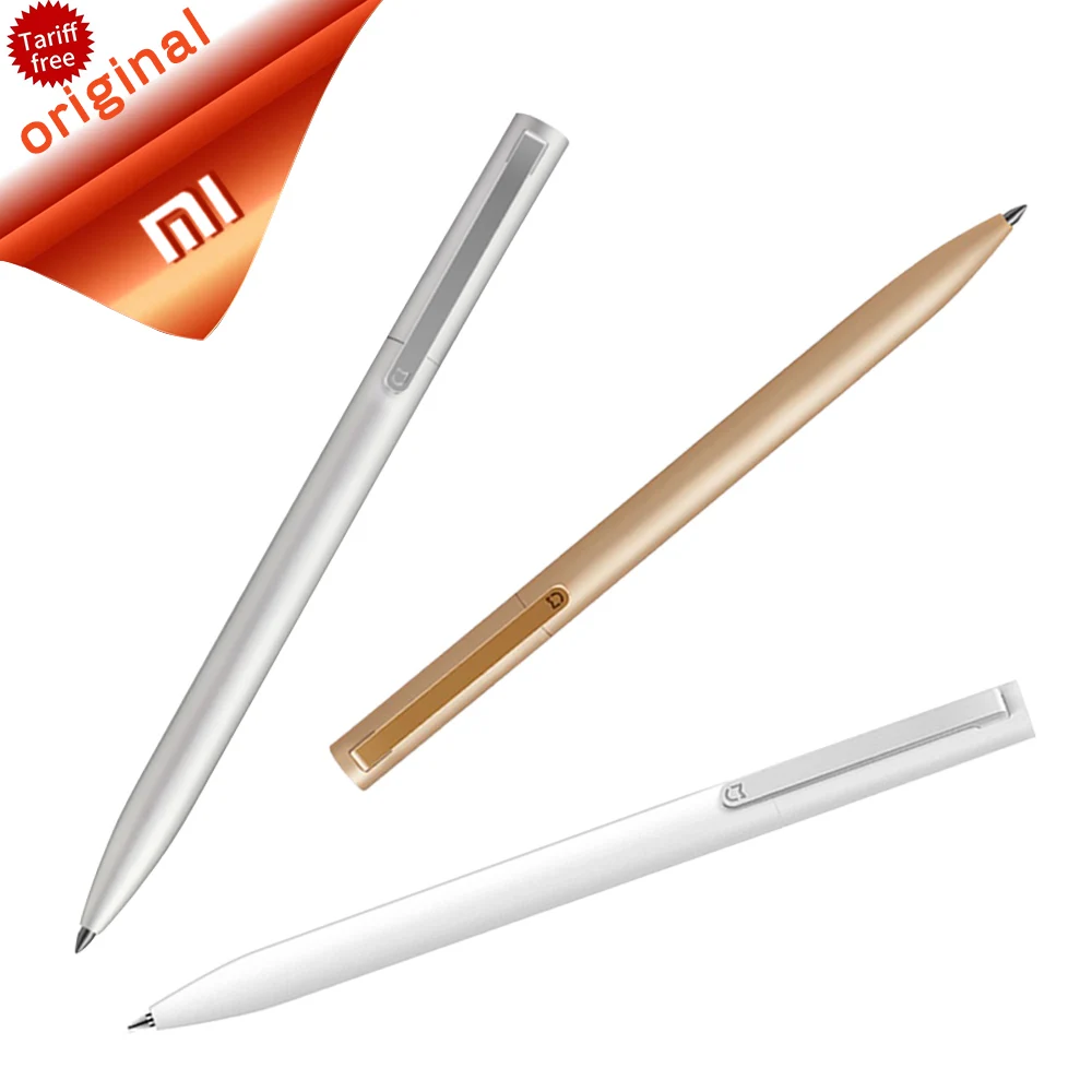

Original Xiaomi Sign Pens Mijia Metal Ballpoint pen PREMEC Smooth Switzerland Refill 0.5mm Japan Black Blue Ink Signing Pens