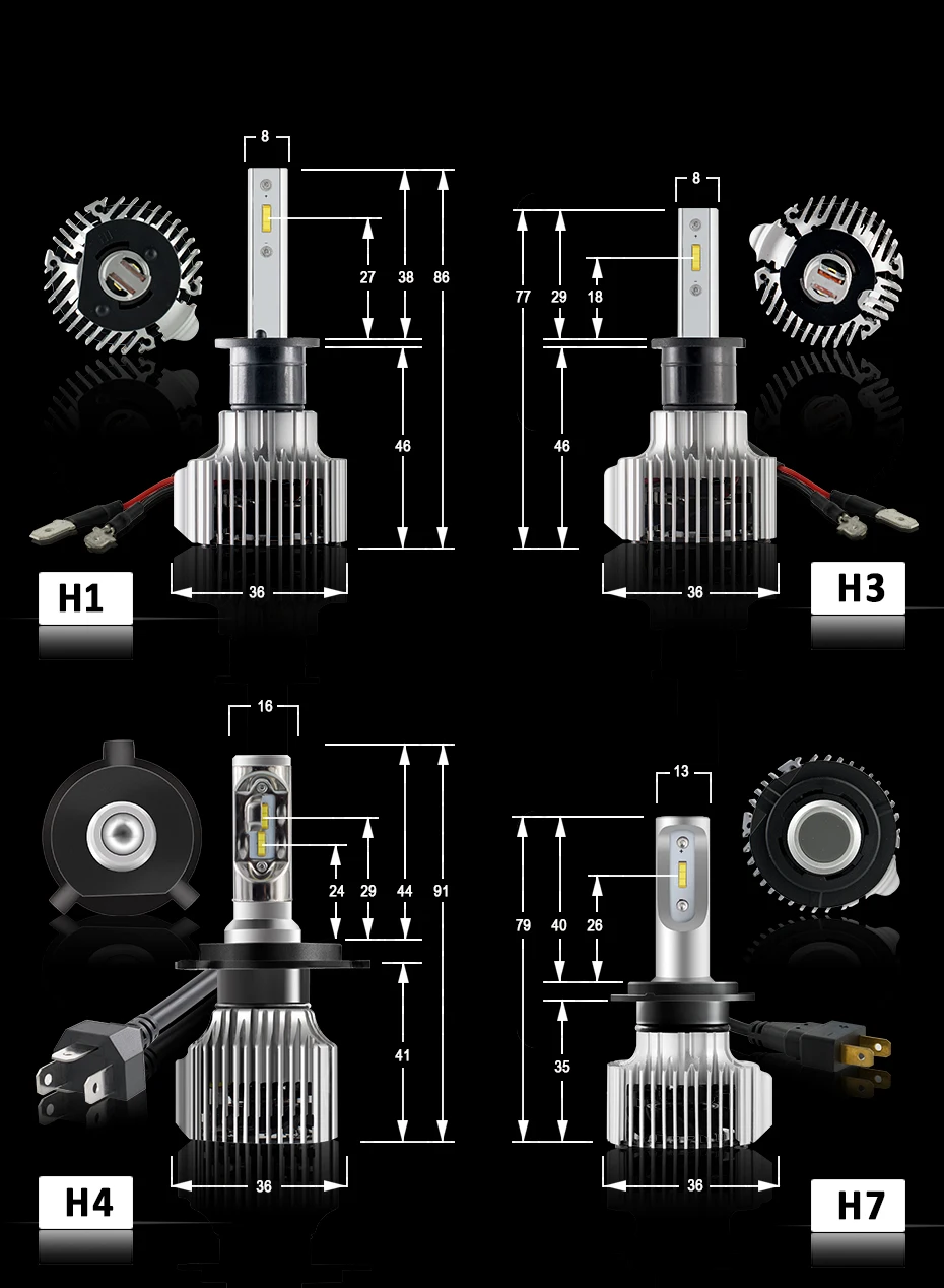 CNSUNNYLIGHT H4 HB2 9003 HIGH LOW BULB (9)