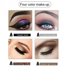 4 в 1 ручка для бровей черный+ серый+ кофе+ коричневый цвета глаз Подводка для глаз и бровей Карандаш татуировки водостойкие краска для бровей ручка косметическая