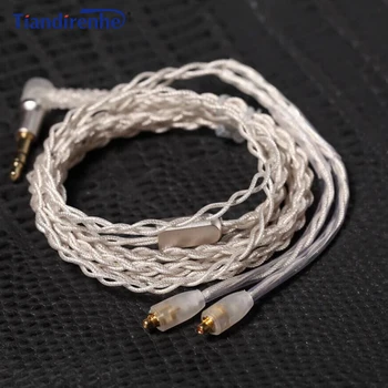 

Upgrade MMCX Cable for Shure SE215 SE425 SE535 SE846 UE900 Earphone Headset Silver Plated Headphone Wire with Heat Shrink Tubing