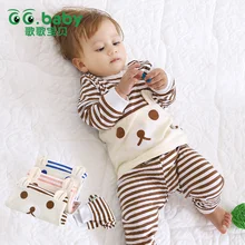 Cotton Baby Boy Girl Clothing Pajamas Sets Autumn Winter Newborn Clothes Set For Babies Boy Clothes Suit(Shirt+Pants)Infant Set