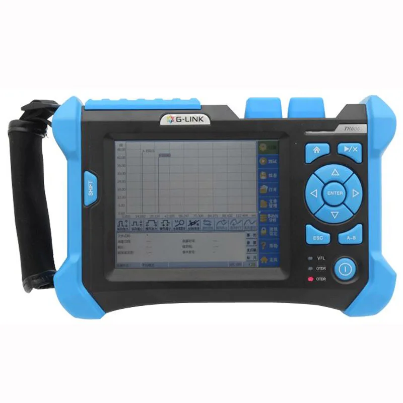 Fiber Optic FTTX OTDR TR600 Tester SM FTTH 1310/1550nm 32/30dB Built in VFL OTDR with FC,SC,LC UPC Connectors
Fiber Optic FTTX OTDR TR600 Tester SM FTTH 1310/1550nm 32/30dB Built in VFL OTDR with FC,SC,LC UPC Connectors