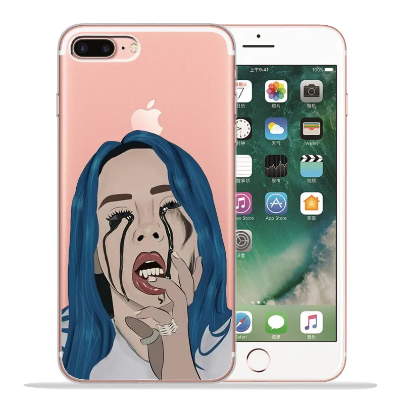 Роскошный чехол Billie eilish для iPhone X, XR, XS, Max, 5, 5S, SE, 6, 6 S, 7, 8 Plus, чехол для телефона, Funda, Coque, Etui, capa, shell capinha - Цвет: 1802