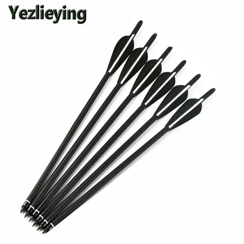

High quality 6pcs16 17 18 20 22 inch black and white feather carbon arrow used for composite bow hunting shooting outdoor sports