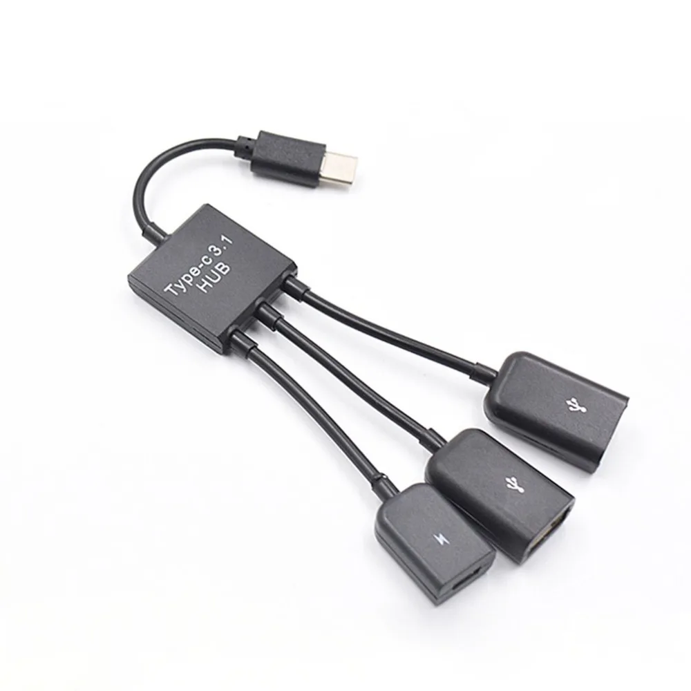 Дата-кабель для зарядки type-C/Micro кабель 3 в 1 USB C OTG кабель хоста ремень для втулки адаптер разветвитель