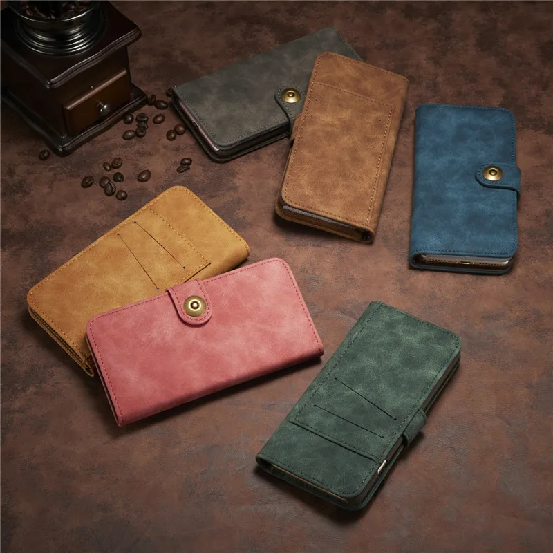 For Apple iphone 6 6S 6 S Plus Case Luxury Wallet Leather Flip Cover Case For iphone 6 6S Plus 2 in 1 Cover With Cards Slots Holder Stand8