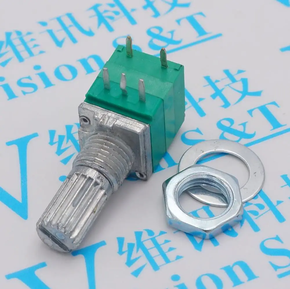 

5pcs 5 foot RV097NS single potentiometer B100K with switch sound / power amplifier / seal handle 15mm